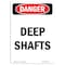 Signmission Safety Sign, OSHA Danger, 5" Height, Portrait Deep Shafts, Portrait OS-DS-D-35-V-1877 - alternate 1
